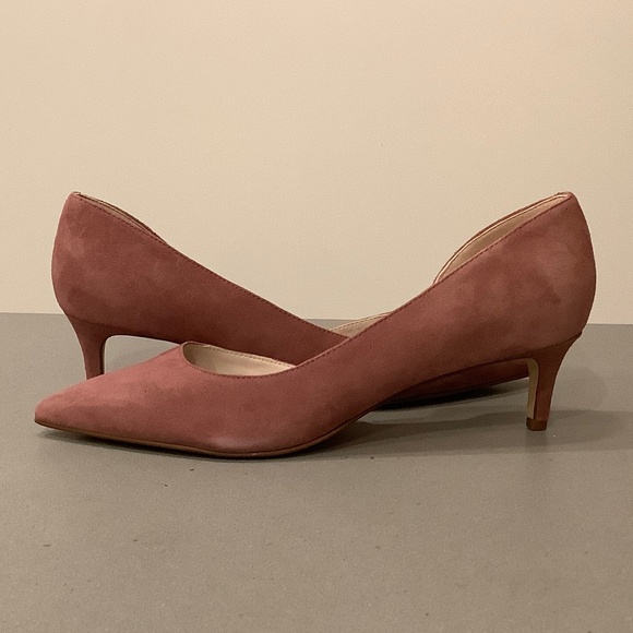 Nine West “Fiacre” Medium Pink Suede Pointy Toe Low Heel Pump Size 9M - Picture 3 of 10